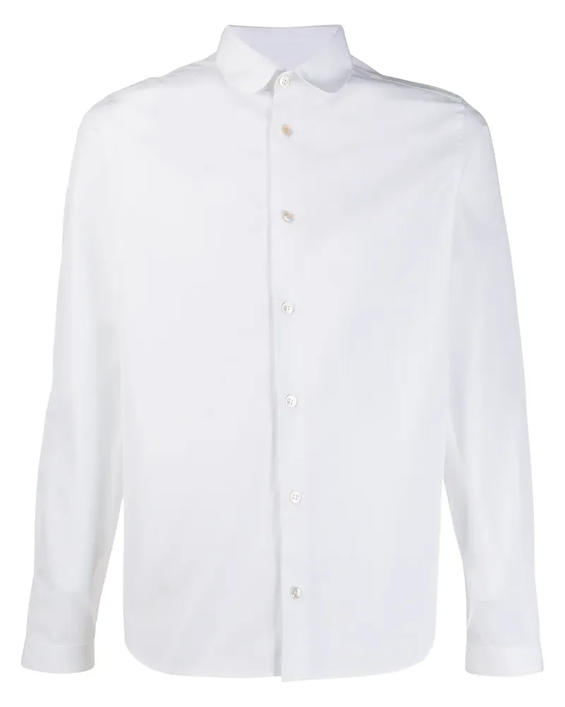Saint Laurent Hemd mit Bubikragen - Weiß Weiß