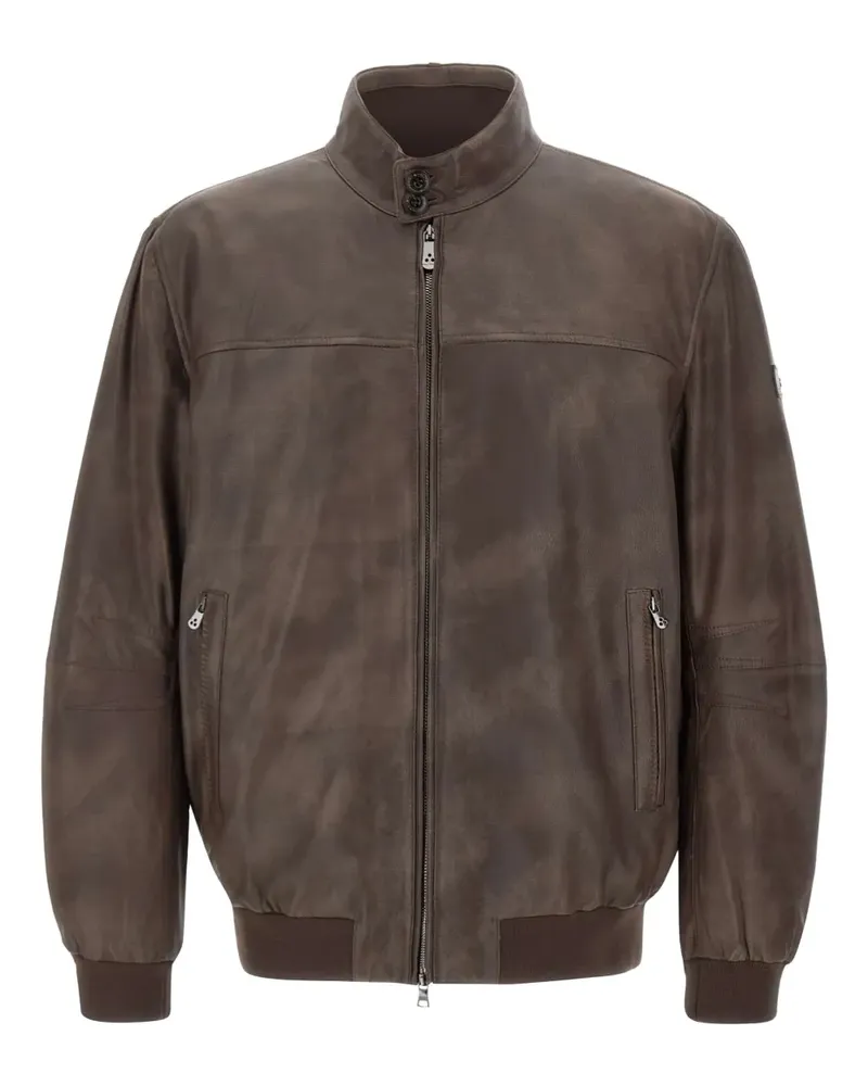 Peuterey Bomberjacke aus Leder - Braun Braun