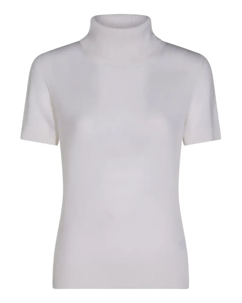 ALLUDE roll-neck short-sleeve sweater - Weiß Weiß