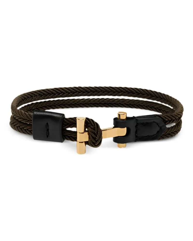 Tom Ford Armband mit T Logo-Schild - Grün Grün