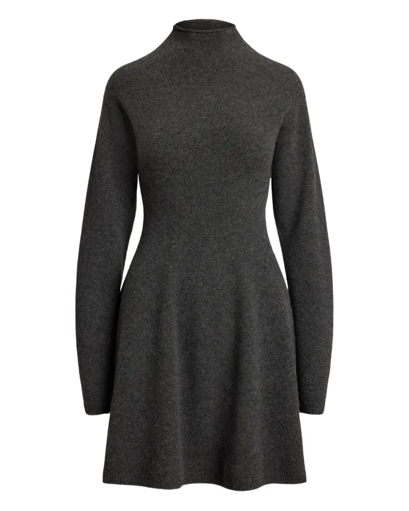 Ralph Lauren Gestricktes Kleid mit Stehkragen - Grau Grau