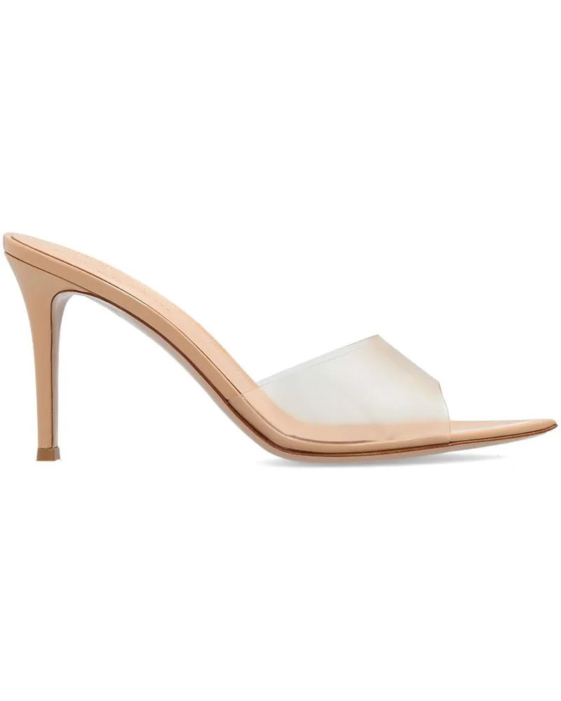 Gianvito Rossi Elle Sandalen mit transparenten Riemen 85mm - Nude Nude