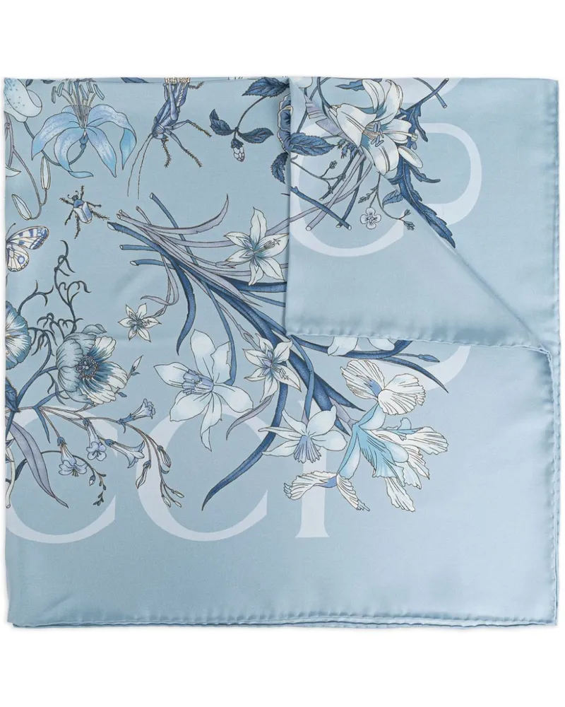 Gucci Seidenschal mit Print - Blau Blau