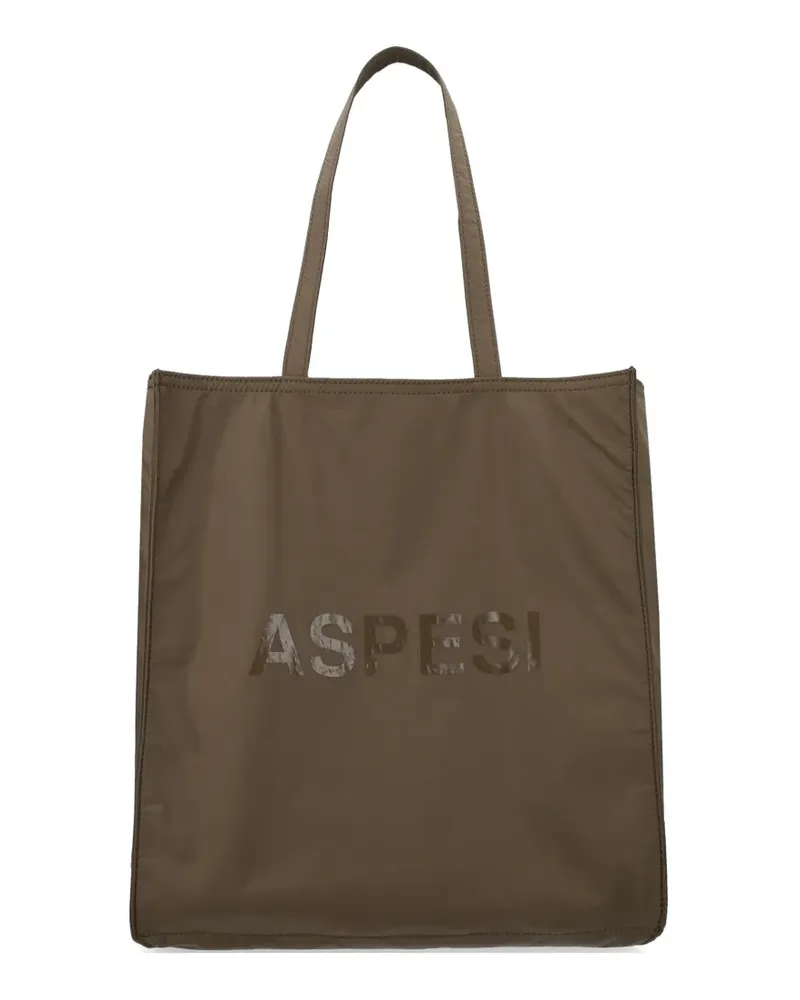 ASPESI logo-print tote bag - Braun Braun