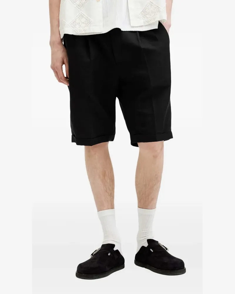 AllSaints pleated-front shorts - Schwarz Schwarz