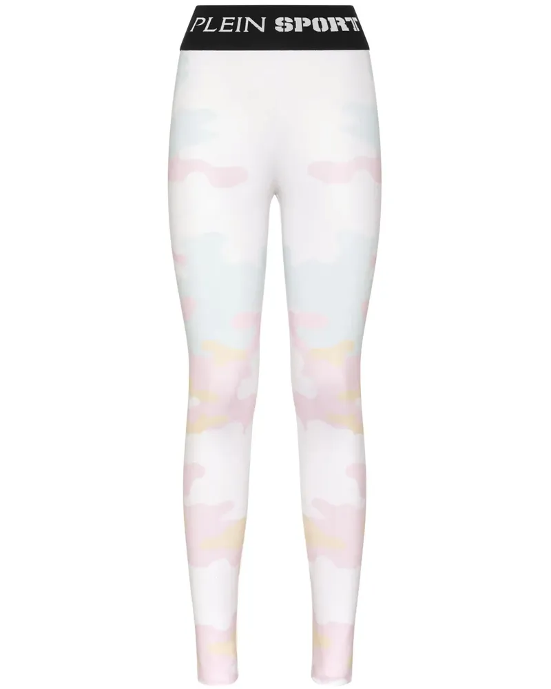 Philipp Plein Leggings mit Camouflage-Print - Weiß Weiß