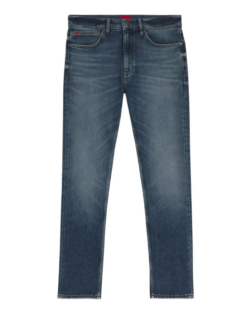 HUGO BOSS whiskered-effect jeans - Blau Blau