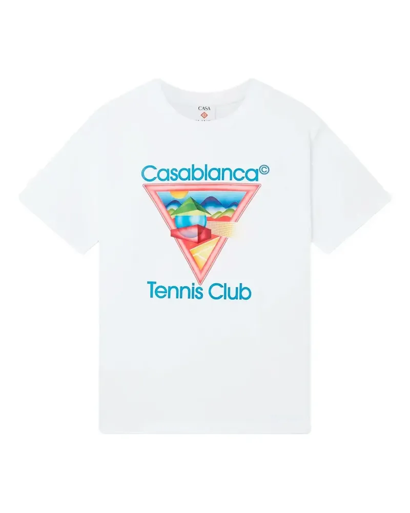 Casablanca Paris T-Shirt mit grafischem Print - Weiß Weiß