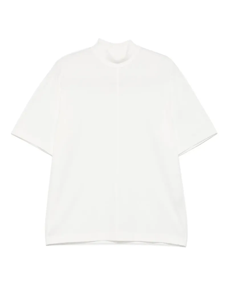 Issey Miyake T-Shirt mit Stehkragen - Weiß Weiß