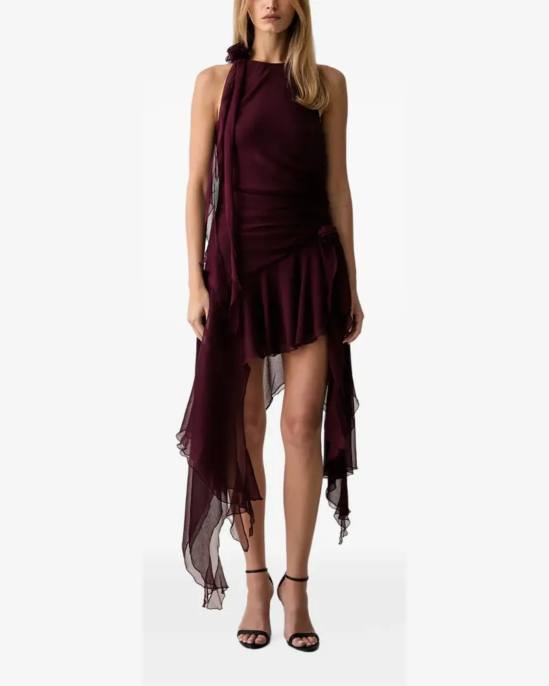 Bardot Asymmetrisches Ivana Kleid - Violett Violett