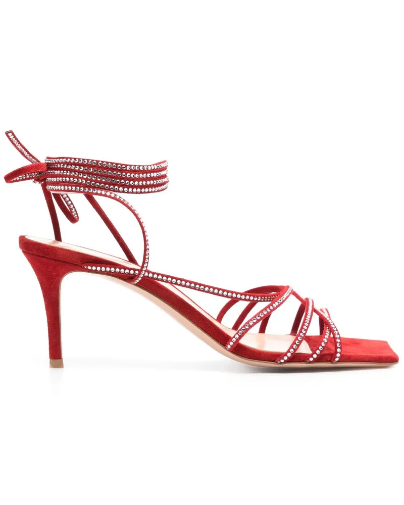Gianvito Rossi Verzierte Sandalen 70mm - Rot Rot