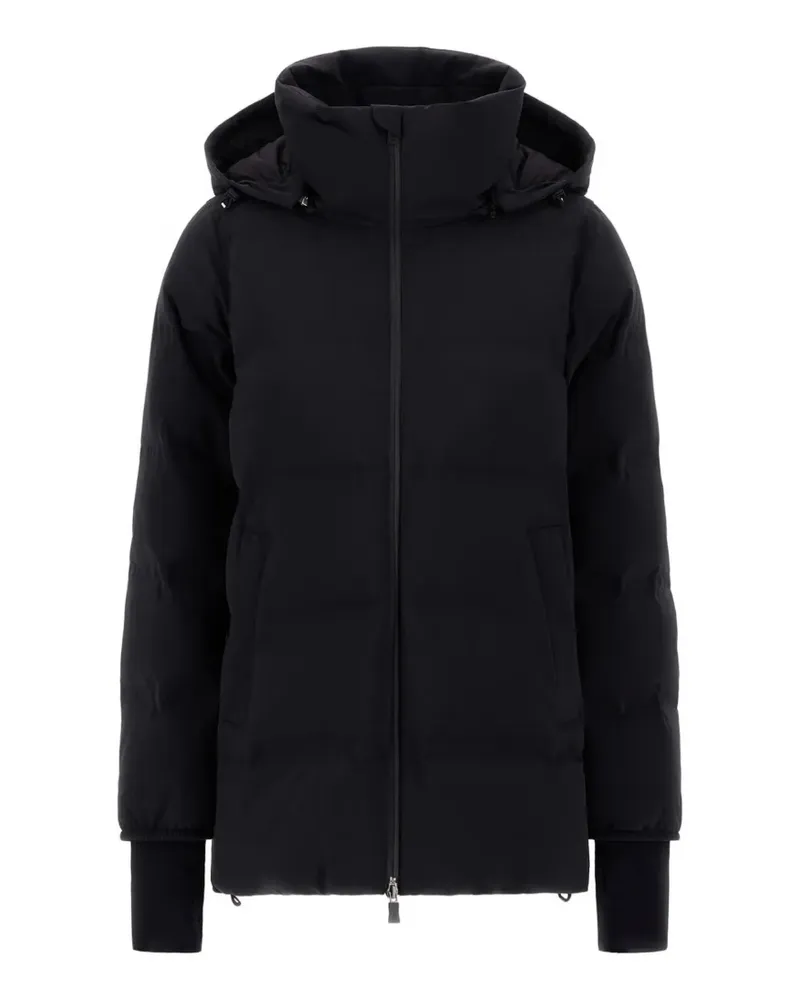 Herno Gefütterte Kapuzenjacke - Schwarz Schwarz