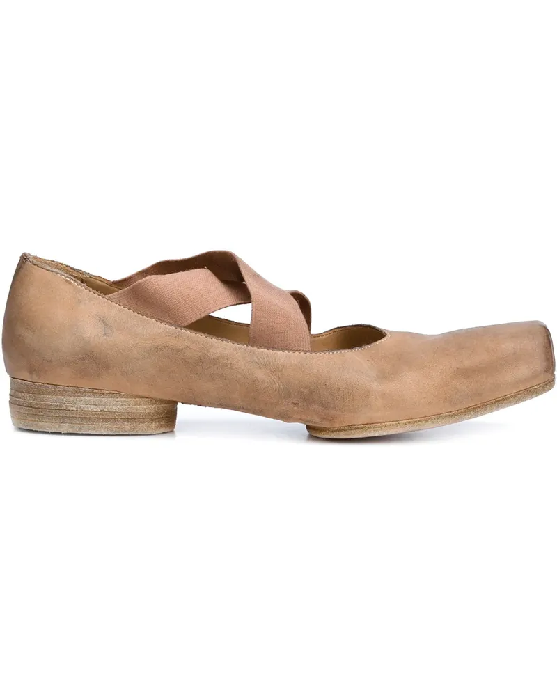 Uma Wang Ballerinas mit elastischen Riemen - Nude Nude