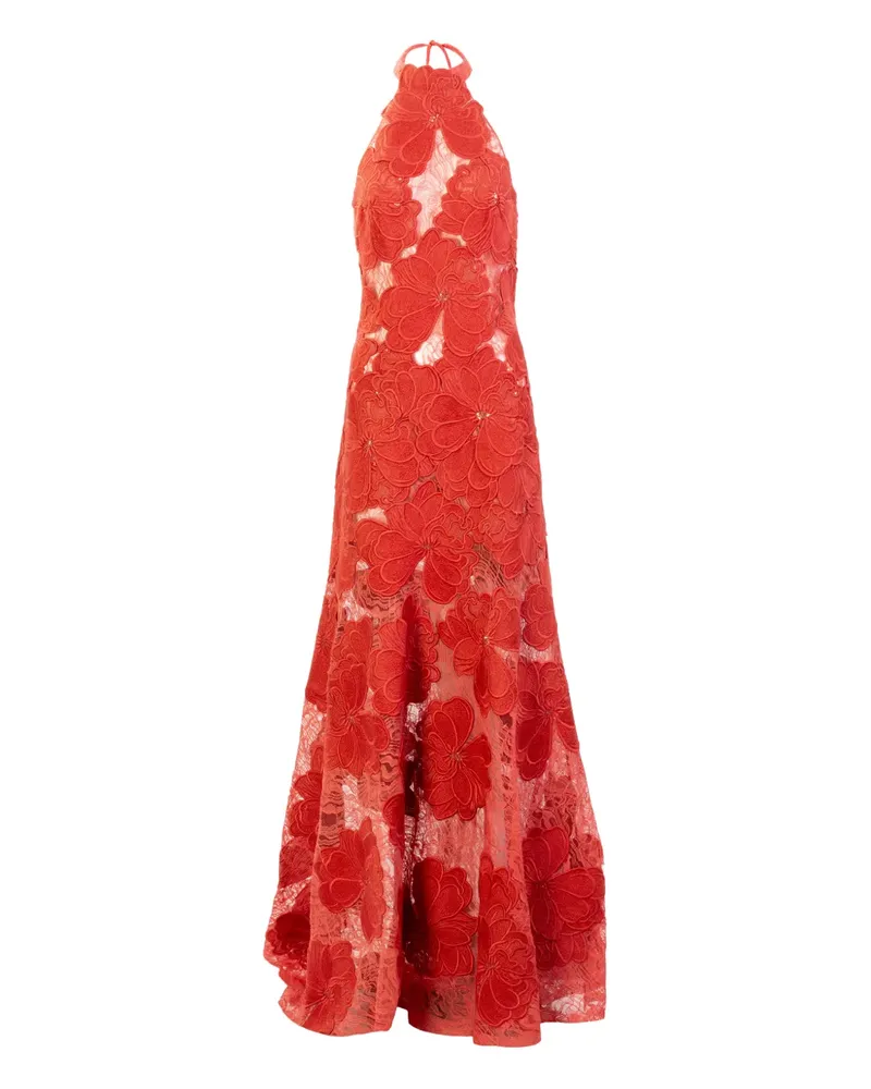 Silvia Tcherassi Mab floral lace maxi dress - Rot Rot