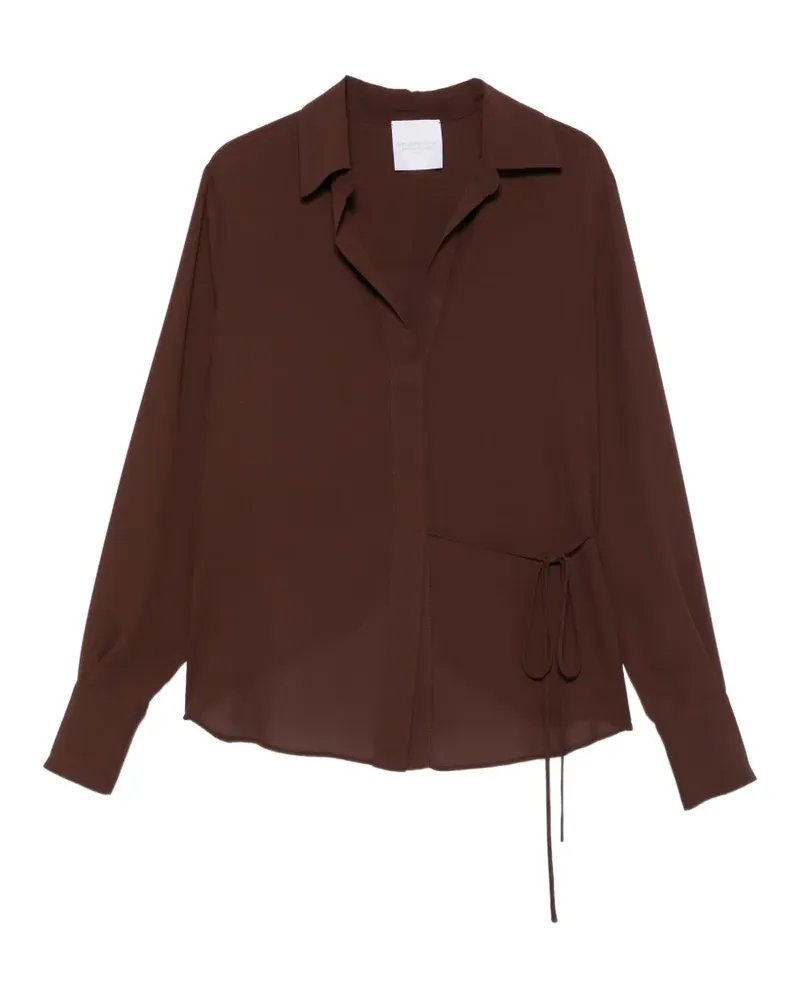 CENERE GB tie-fastening long-sleeve shirt - Braun Braun