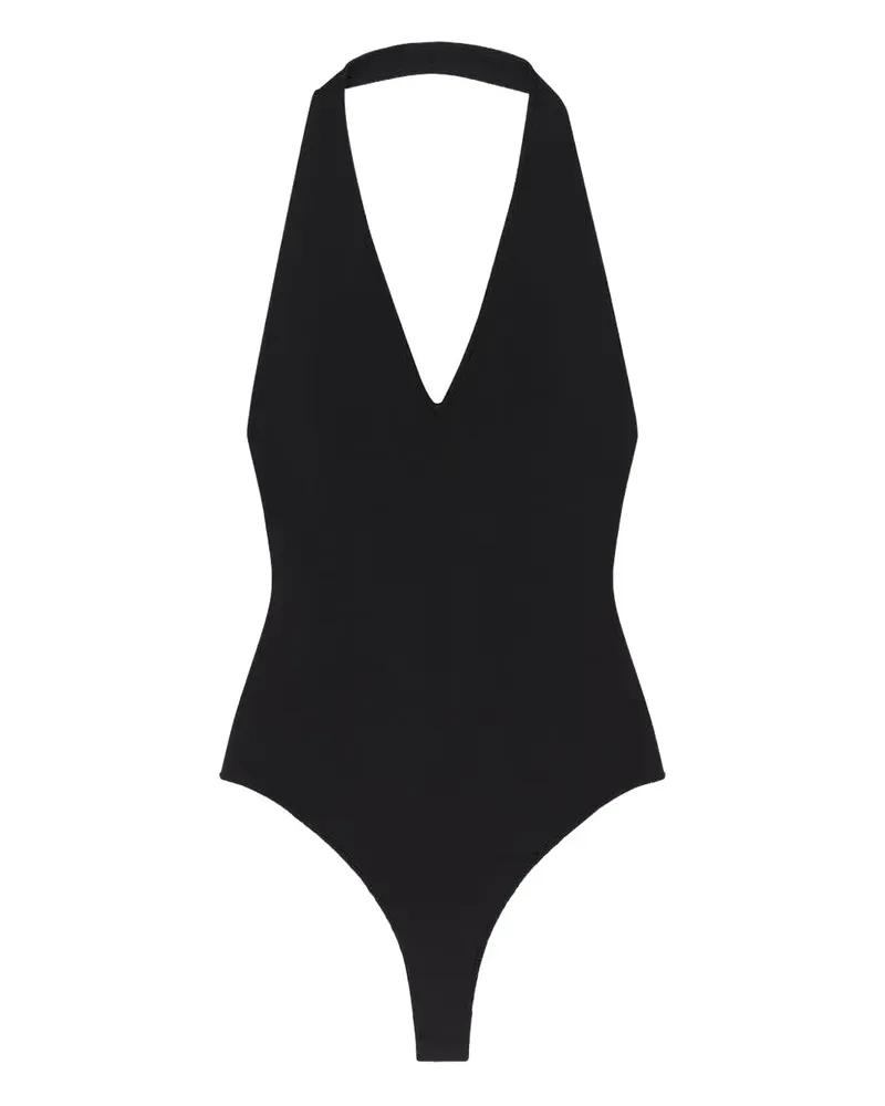 A.L.C. A C. Lila Neckholder-Body - Schwarz Schwarz