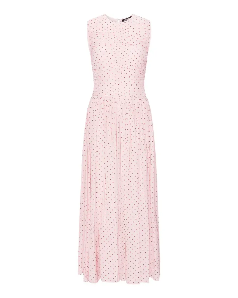 ROTATE Birger Christensen Gerafftes Maxikleid - Rosa Rosa