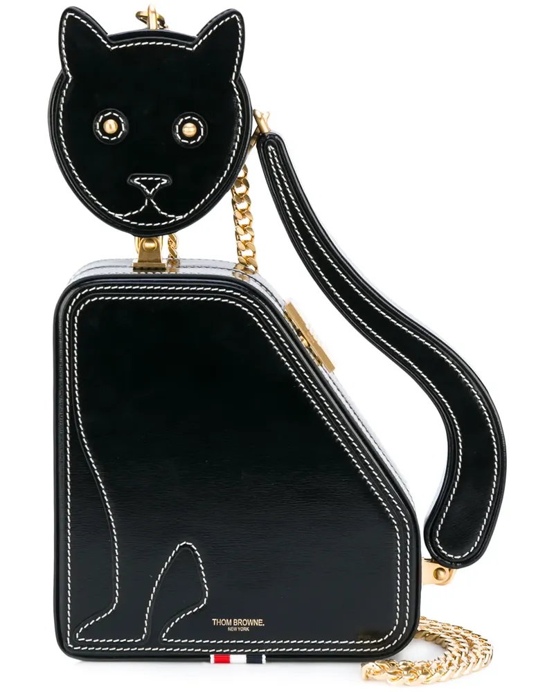 Thom Browne Cat' Handtasche mit Kettenriemen - Schwarz Schwarz