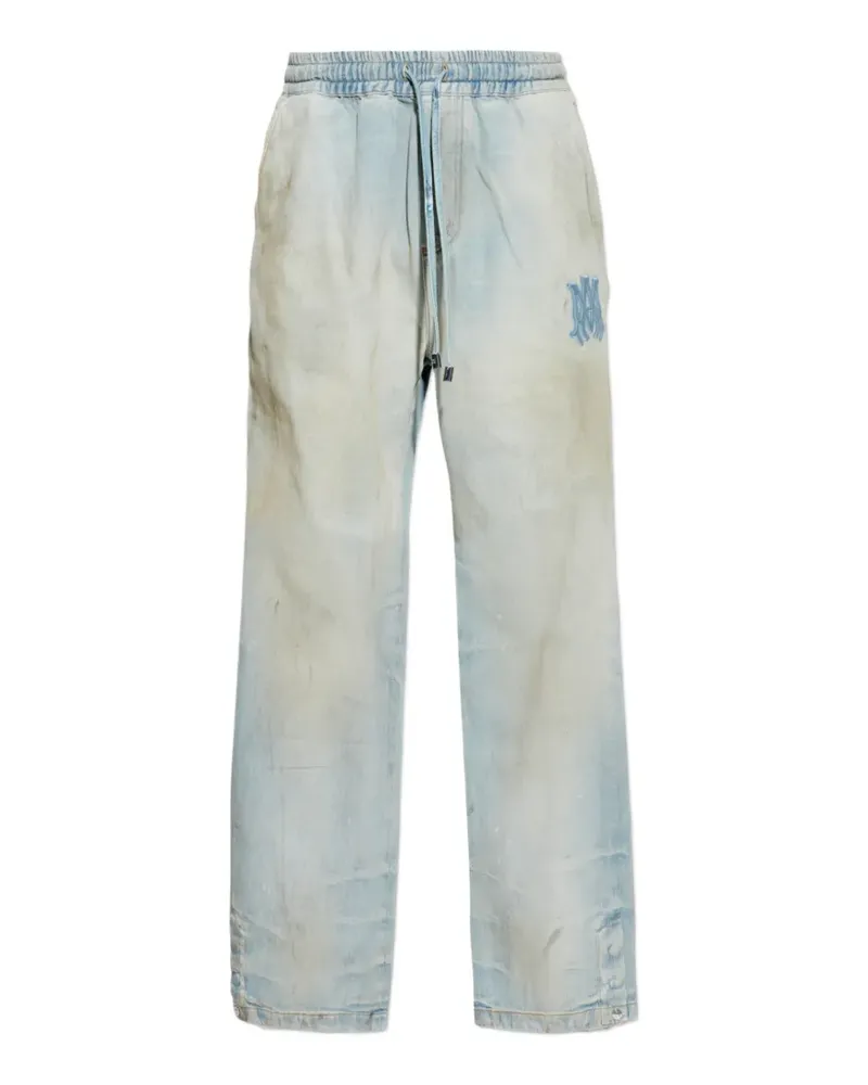 Amiri Wide-Leg-Jeans mit Kordelzug - Blau Blau