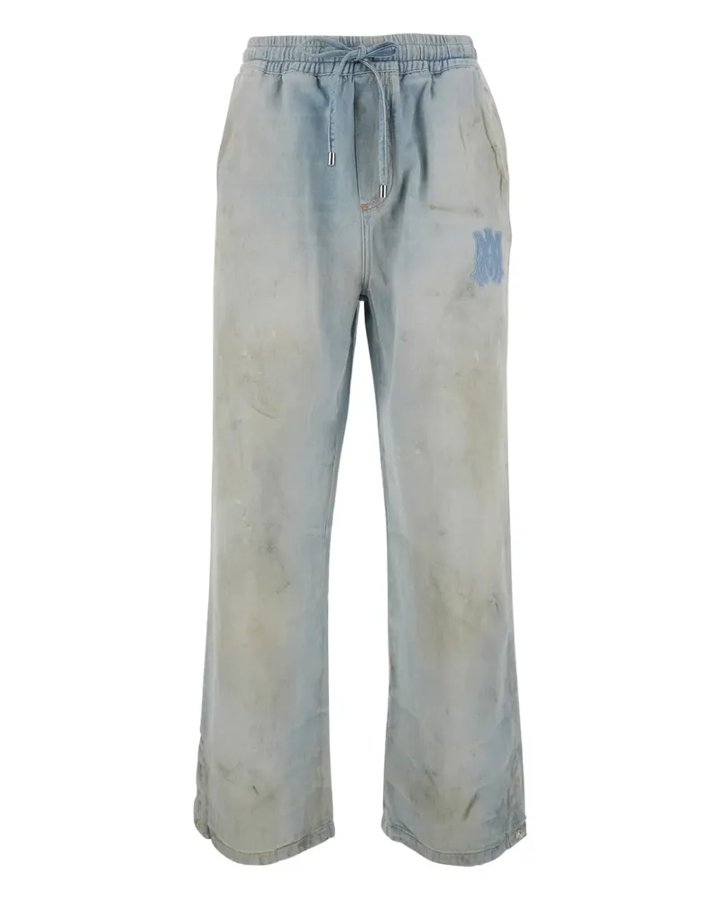 Amiri Wide-Leg-Jeans mit Kordelzug - Blau Blau