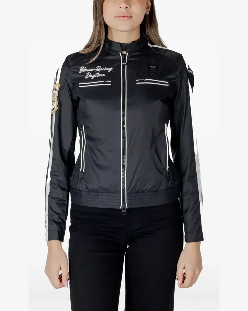 Blauer Daytona racing jacket - Schwarz Schwarz