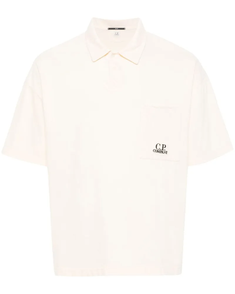 C.P. Company Poloshirt mit Logo-Stickerei - Nude Nude