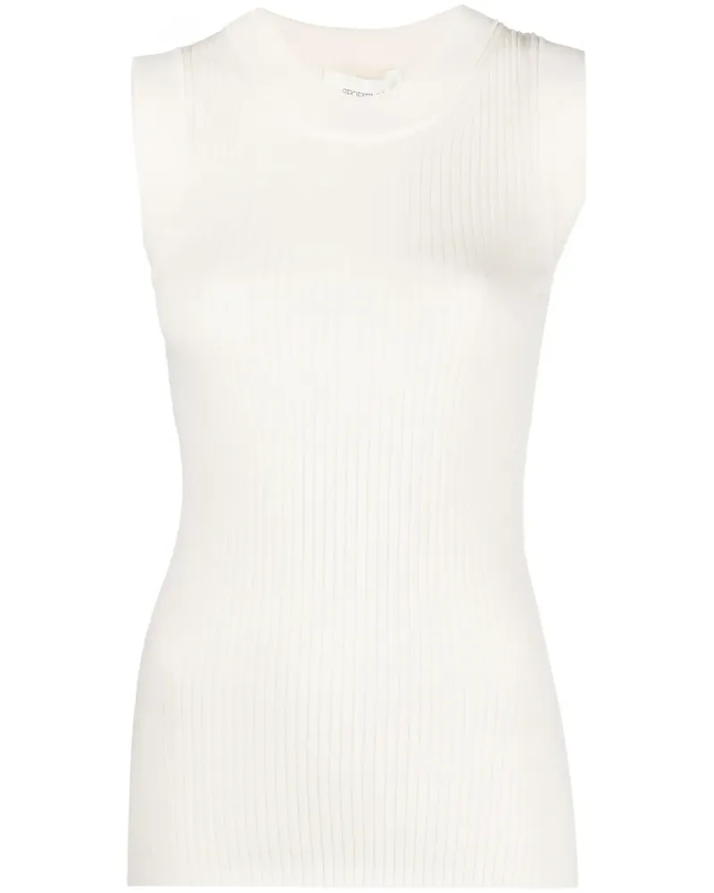 SPORTMAX Geripptes Stricktop - Weiß Weiß