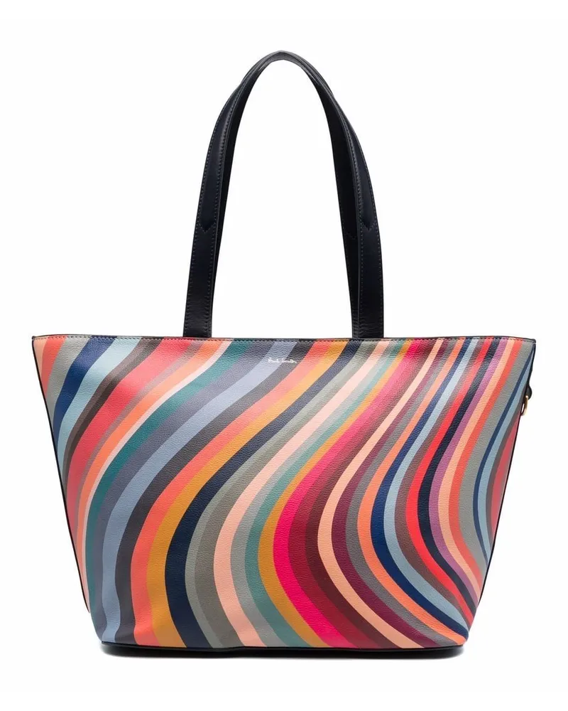 Paul Smith Shopper mit Wellen-Print Schwarz