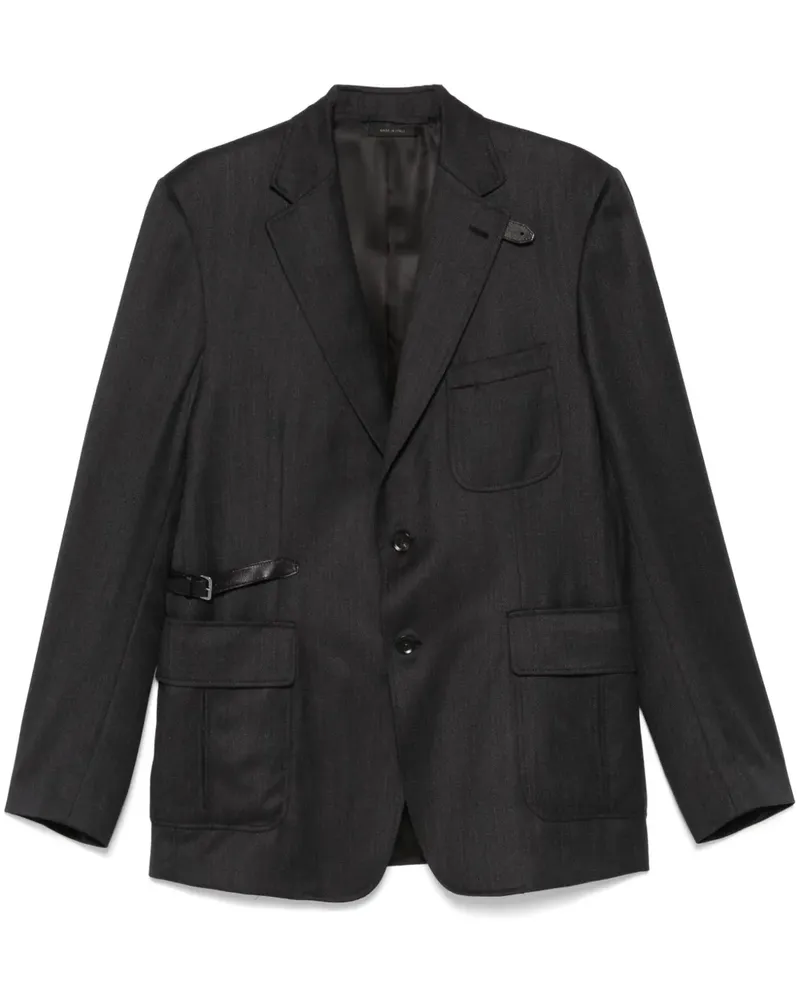 Brioni Einreihiges Sakko - Grau Grau