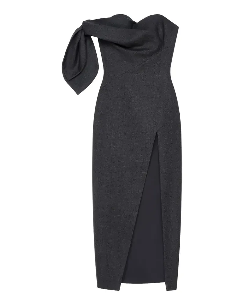 Givenchy knot-detail strapless midi dress - Grau Grau
