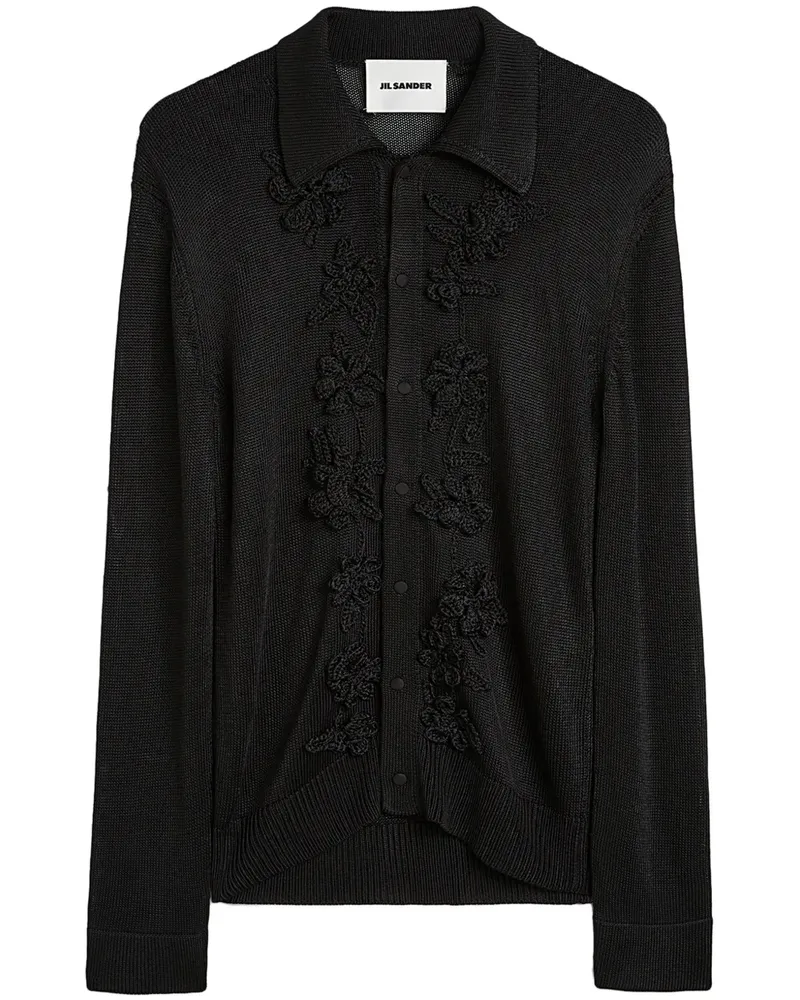 Jil Sander Gestricktes Hemd - Schwarz Schwarz