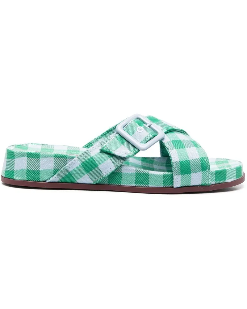 Camper Atonik Sandalen mit Vichy-Karo - Grün Grün