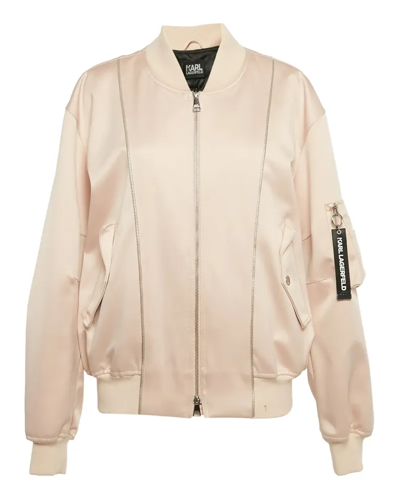 Karl Lagerfeld Jacke in Satinoptik - Rosa Rosa