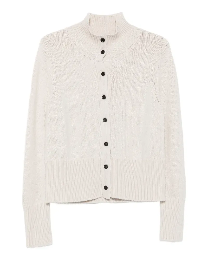 Hugenberg ribbed-knit high-neck cardigan - Nude Nude