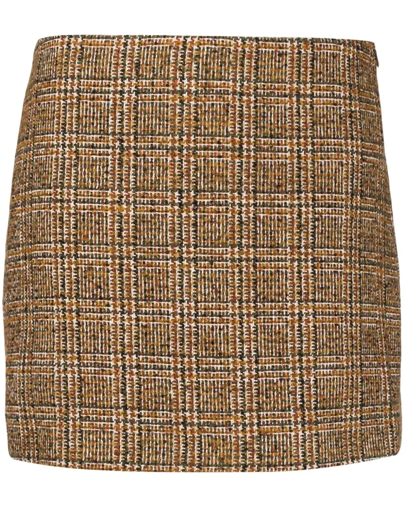 Rodebjer Karierter Minirock - Braun Braun