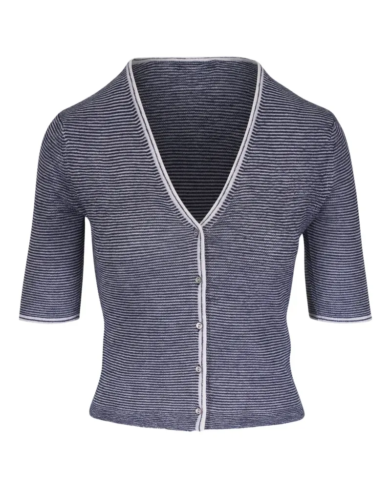 Vince Gestreifter Cardigan - Blau Blau