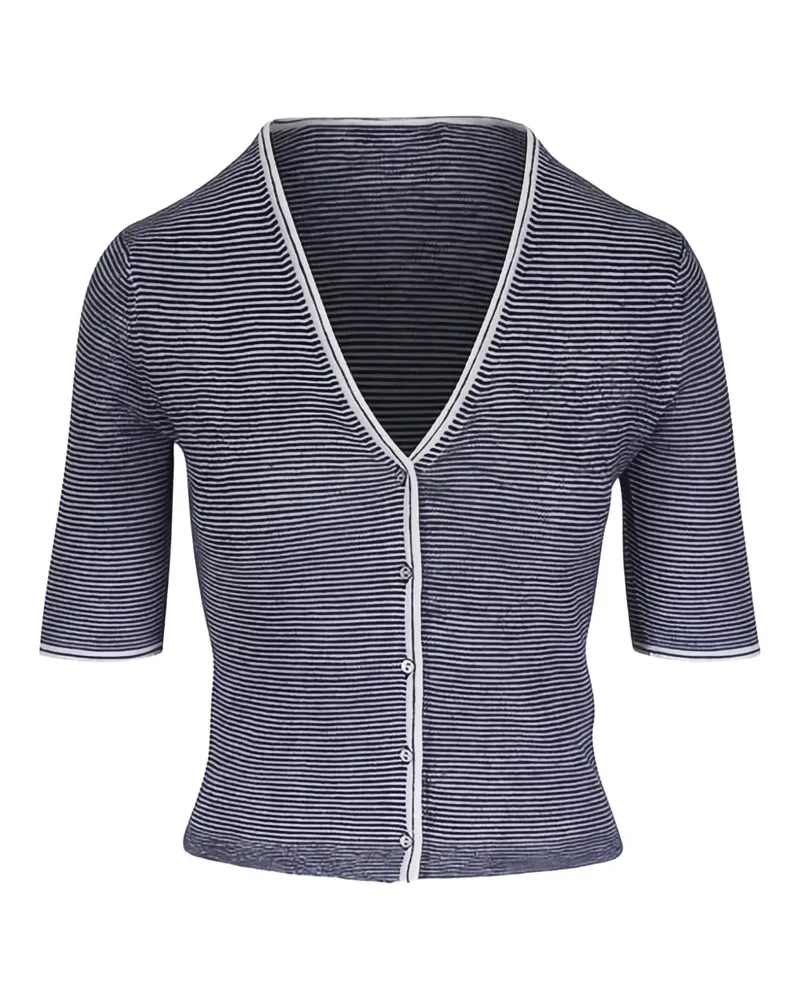Vince Gestreifter Cardigan - Blau Blau