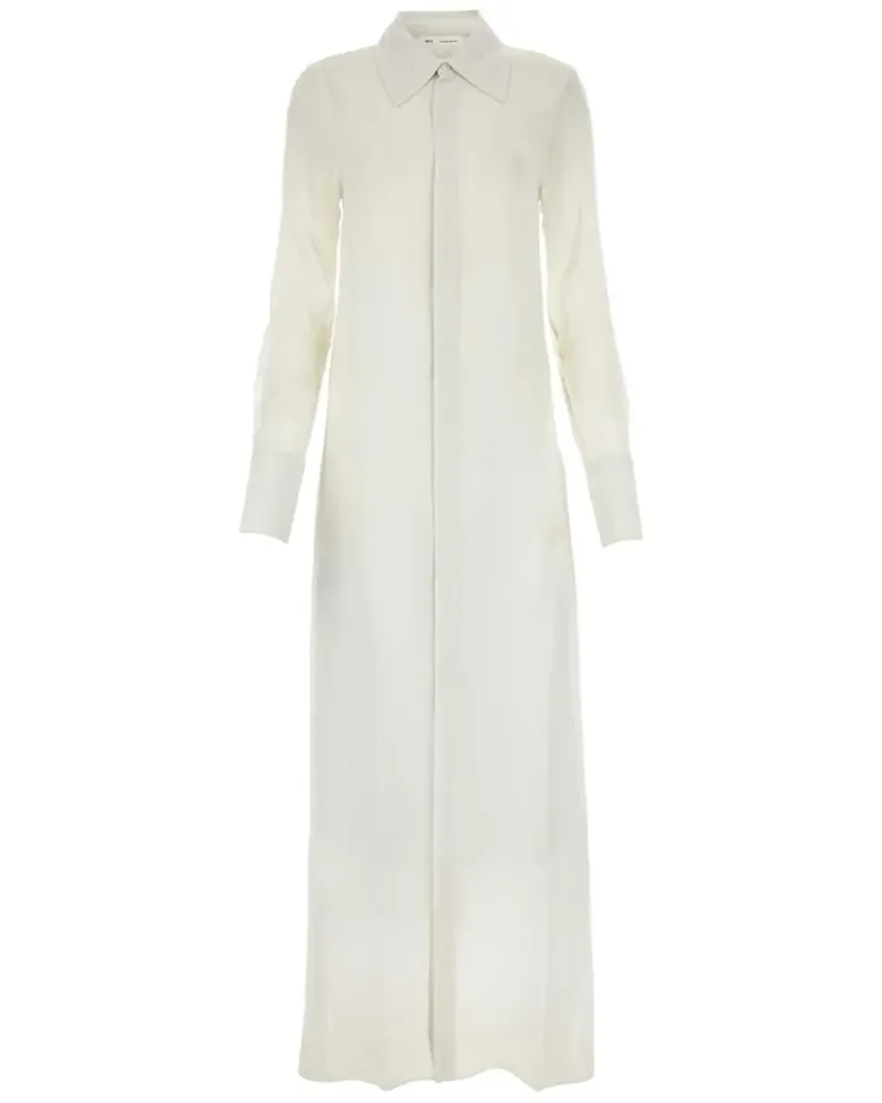 AMI Paris Maxikleid aus Seide - Weiß Weiß