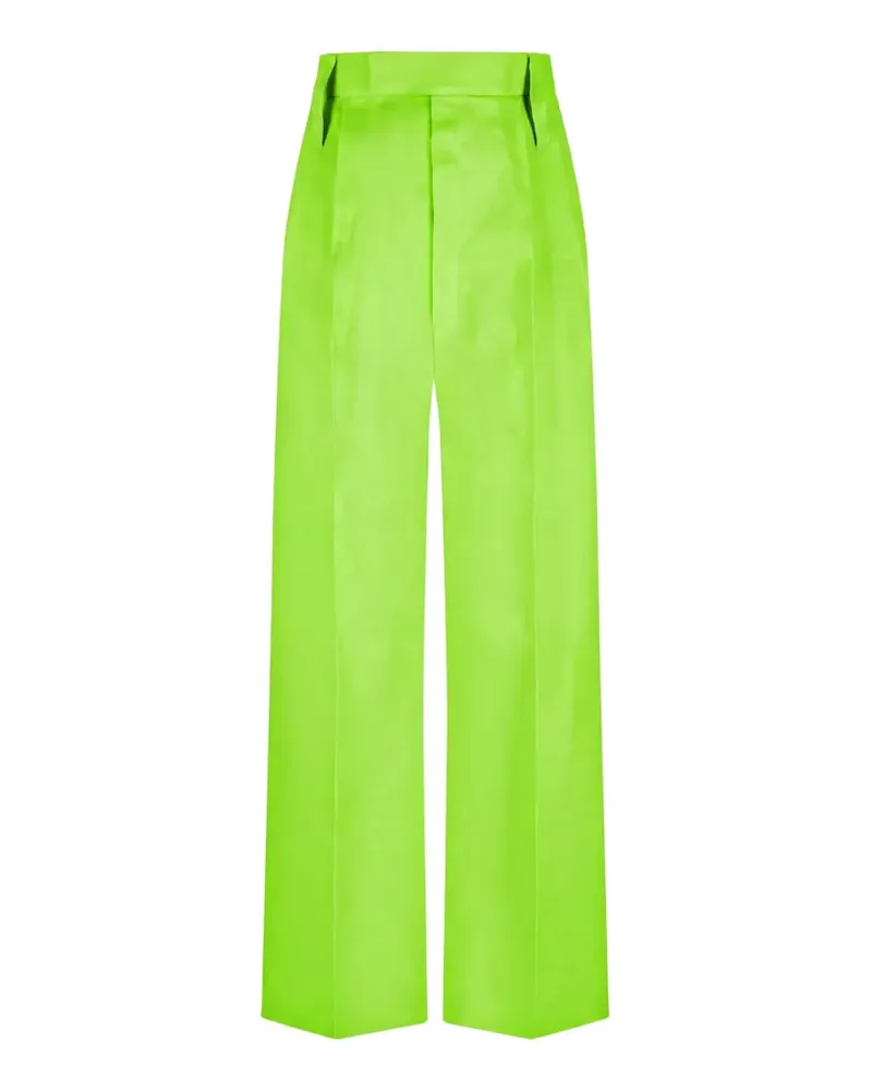 Viky Rader Studio Marlene high-waisted pleated linen trousers - Grün Grün