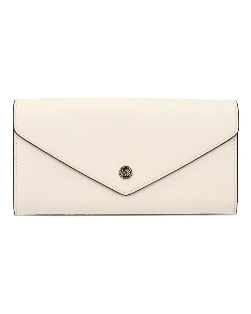 Michael Kors logo-plaque leather wallet - Nude Nude