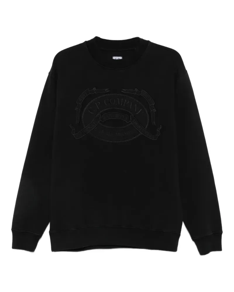 C.P. Company Sweatshirt mit Logo-Stickerei - Schwarz Schwarz