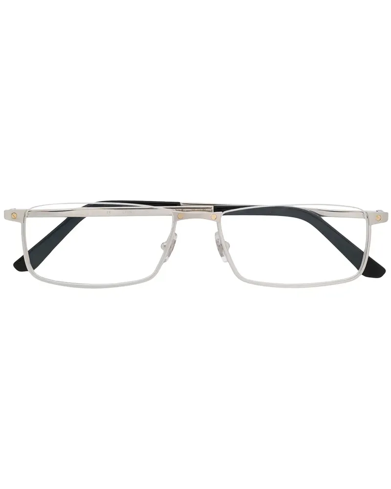 Cartier Brille mit eckigem Gestell - Silber Silber