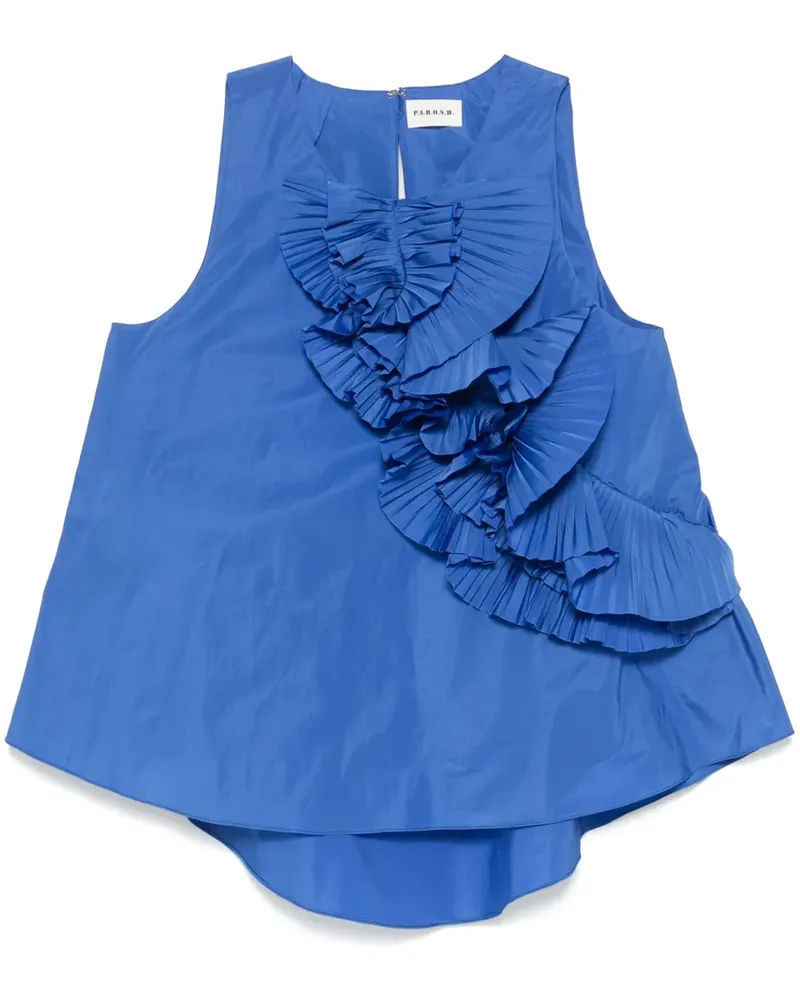 P.A.R.O.S.H. P.A.R.O H. Pimpy Bluse - Blau Blau