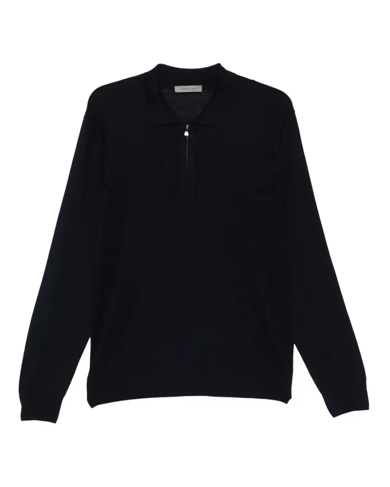 Corneliani Strick-Poloshirt mit Reißverschluss - Blau Blau