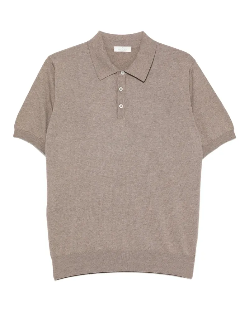 PANICALE Cashmere short-sleeve polo shirt - Nude Nude