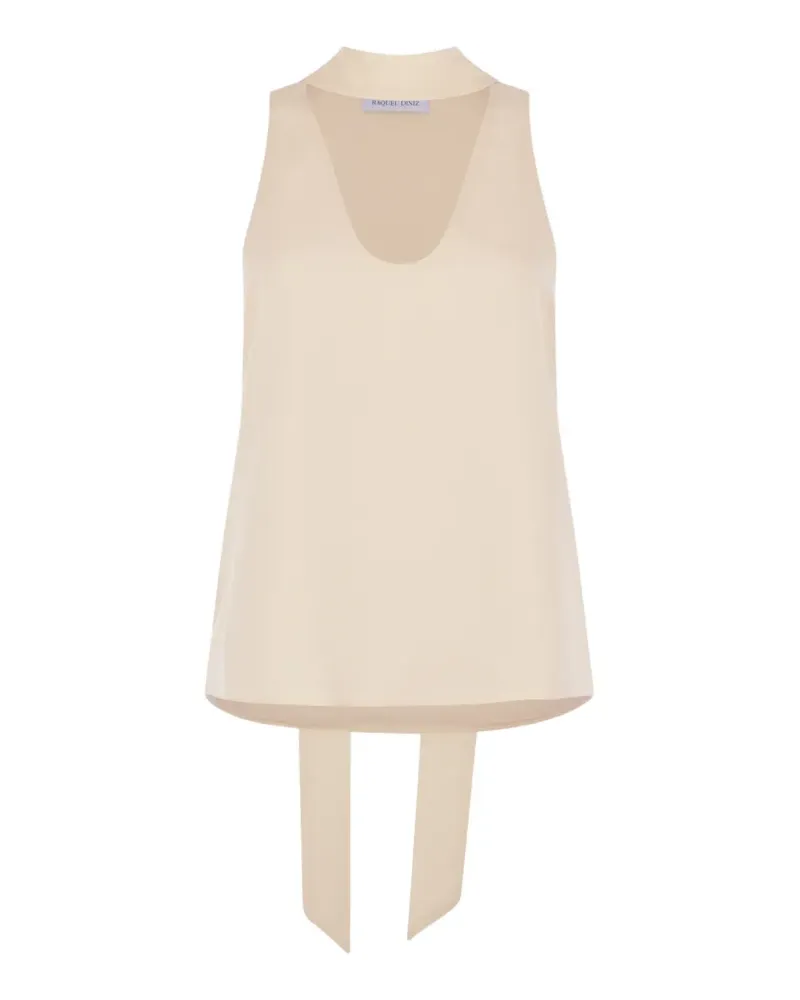Raquel Diniz tie-neck blouse - Nude Nude
