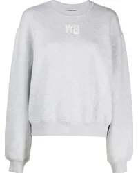 Alexander Wang Sweatshirt mit Logo-Print Grau