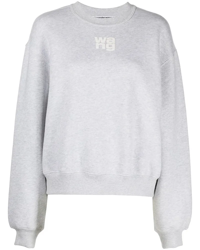 Alexander Wang Sweatshirt mit Logo-Print Grau