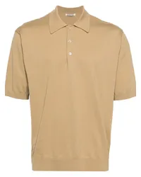 AURALEE Poloshirt mit kurzen Ärmeln Nude