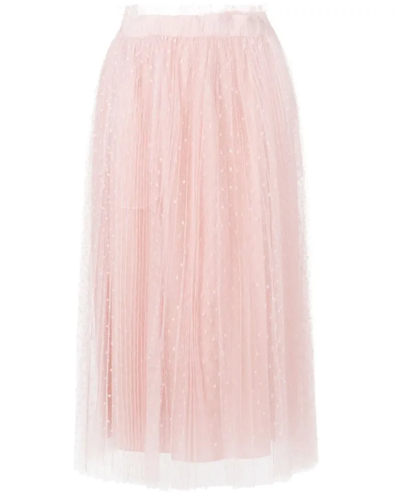 RED Valentino Tüllrock mit Falten - Rosa Rosa